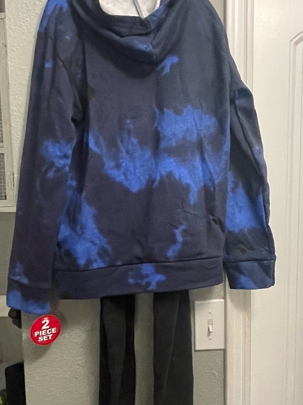 Boy’s Navy, black & Royal Blue Tie-Dye Hoodie Sweatsuit